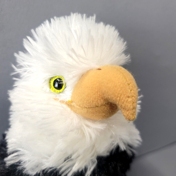 Aurora Bald Eagle Plush Stuffed Animal 8" Realistic Bird Soft Toy - Picture 2 of 14